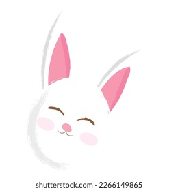Isolierte süße Osterhasen-Kaninchen-Vektorgrafik