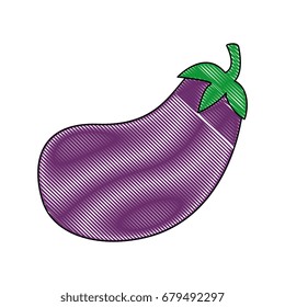 isolated cute eggplant