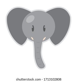 Isolated cute elephant cartoon. Zoo animal - Vector