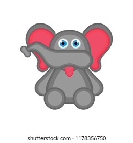 Isolated cute elephant icon