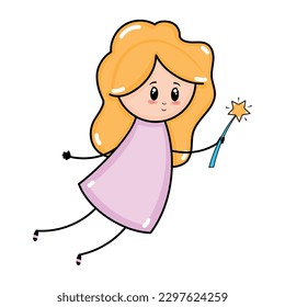 Isolated cute fairy cartoon kawaii Vector illustration