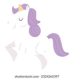 Isolated cute fantasy unicorn sketch icon Vector illustration