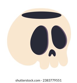 Isolated cute flat style skull Vector