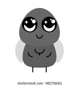 Isolated cute fly on a white background, Vector illustration