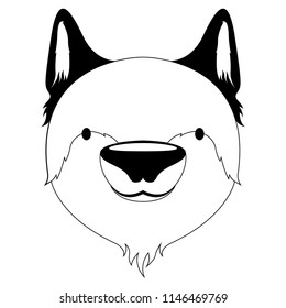 Isolated cute fox avatar