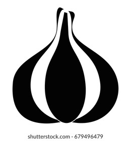 isolated cute garlic