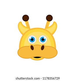 Isolated cute giraffe avatar