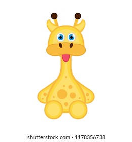 Isolated cute giraffe icon