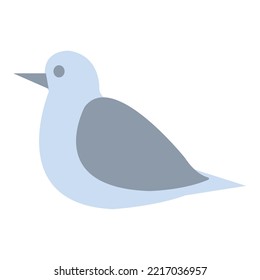 Isolated Cute Grey Pigeon Sketch Icon Vector