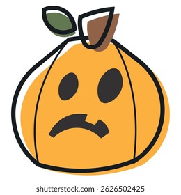 Isolated cute halloween carved pumpkin icon Vector illustration