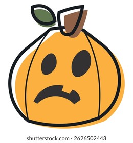 Isolated cute halloween carved pumpkin icon Vector illustration