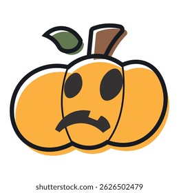 Isolated cute halloween carved pumpkin icon Vector illustration