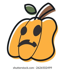 Isolated cute halloween carved pumpkin icon Vector illustration