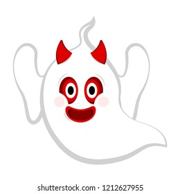 Isolated cute halloween demon ghost. Vector illustration design