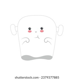 Isolated cute halloween ghost character Vector illustration