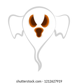 Isolated cute halloween ghost. Vector illustration design