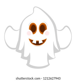 Isolated cute halloween ghost. Vector illustration design