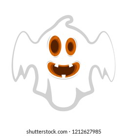 Isolated cute halloween ghost. Vector illustration design