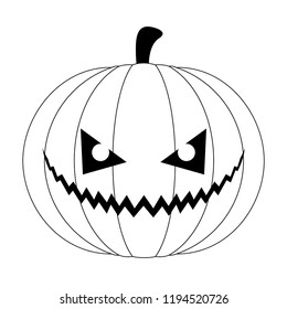 Isolated cute halloween pumpkin. Vector illustration design
