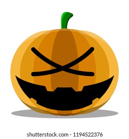 Isolated cute halloween pumpkin. Vector illustration design