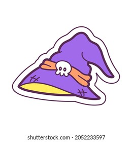 Isolated cute halloween witch hat icon Vector illustration