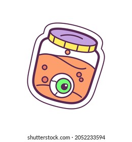 Isolated cute halloween witch potion with an eye icon Vector illustration