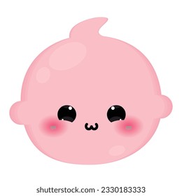 Isolated cute happy baby emoji icon Vector
