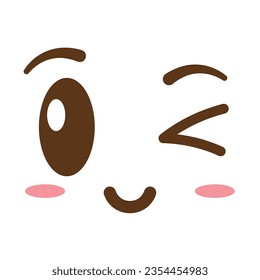 Isolated cute happy facial expression Vector
