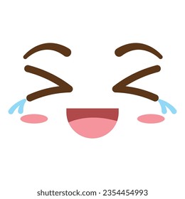 Isolated cute happy facial expression Vector