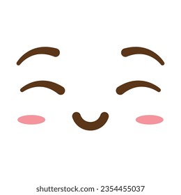 Isolated cute happy facial expression Vector