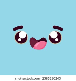 Isolated cute happy facial expression Vector