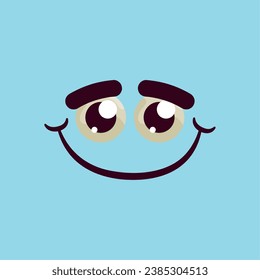 Isolated cute happy facial expression Vector