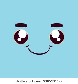 Isolated cute happy facial expression Vector