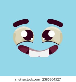 Isolated cute happy facial expression Vector