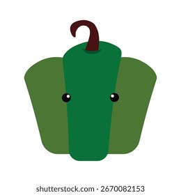 Isolated cute happy pepper character Vector illustration