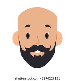 Isolated cute hipster cartoon character avatar Vector