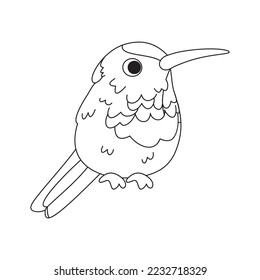 Isolated cute hummingbird bird icon Vector