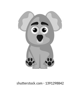 Isolated cute koala on white background - Vector