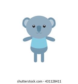 Isolated cute koala on a white background