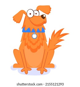 Isolated cute labrador dog breed cartoon Vector illustration