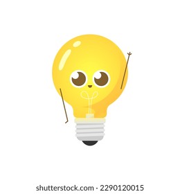 Lámpara o luz monótona aislada sobre fondo blanco, lámpara simple vectorial linda o luz