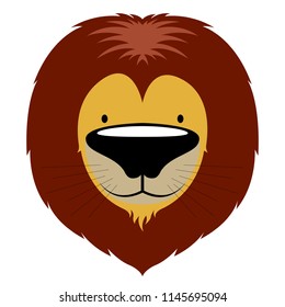 Isolated cute lion avatar