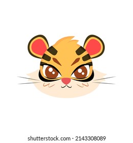 Isolated Cute Lion Avatar Zodiac Sign Vector Illustration