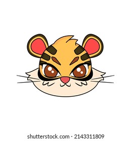 Isolated Cute Lion Avatar Zodiac Sign Vector Illustration