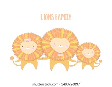 
Isolated cute lions on white background for you designs and art prints