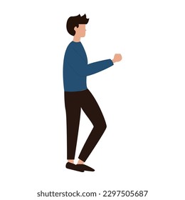Isolated cute male cartoon character Vector