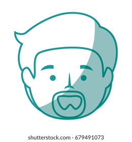 isolated cute man face