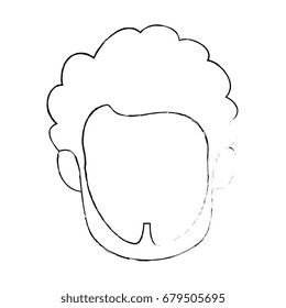 isolated cute man face