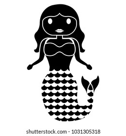 Isolated cute mermaid