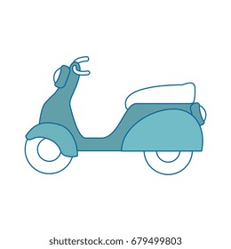 isolated cute motorcycle